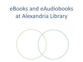 eBooks and eAudiobooks at Alexandria Library