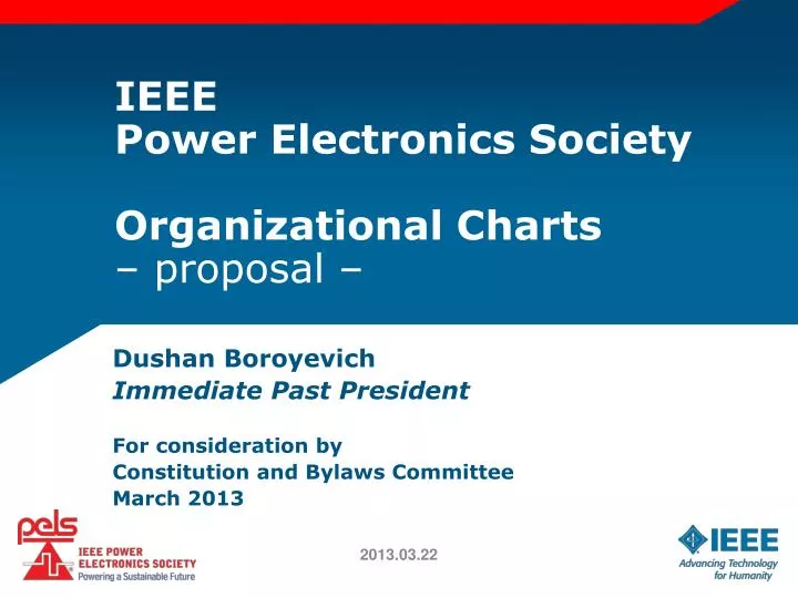 ieee power electronics society organizational charts proposal