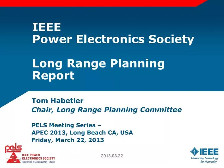 ieee power electronics society long range planning report