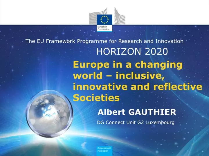 europe in a changing world inclusive innovative and reflective societies