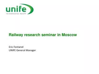 Railway research seminar in Moscow