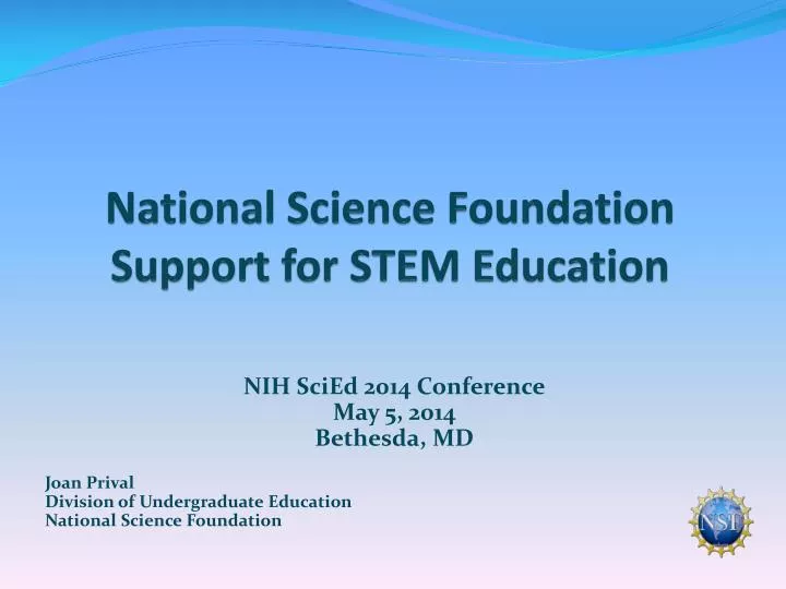 national science foundation support for stem education