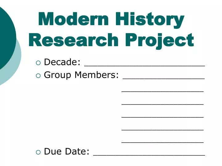 modern history research project