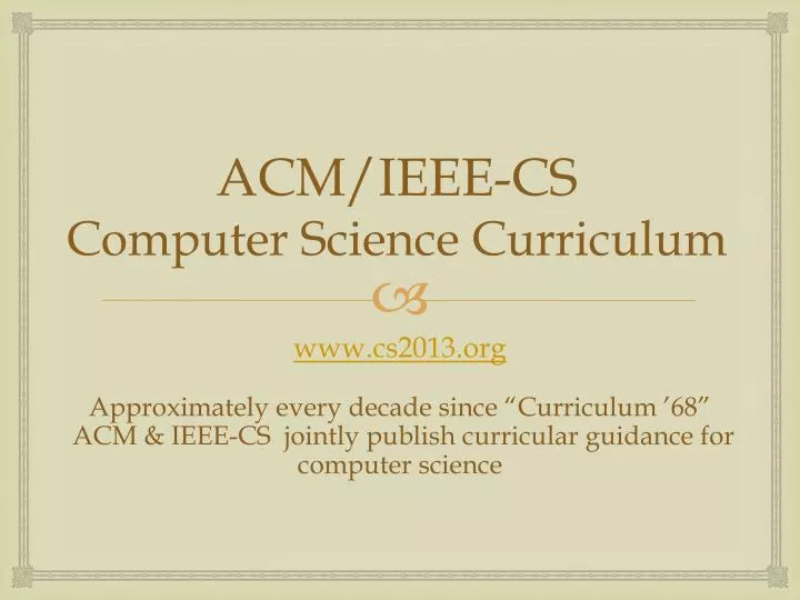acm ieee cs computer science curriculum