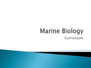 Marine Biology