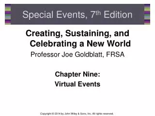 Special Events, 7 th Edition