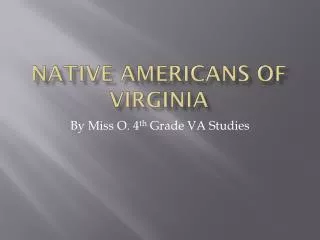 Native Americans of Virginia