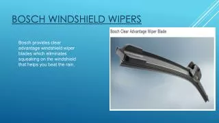 Bosch Windshield Wipers
