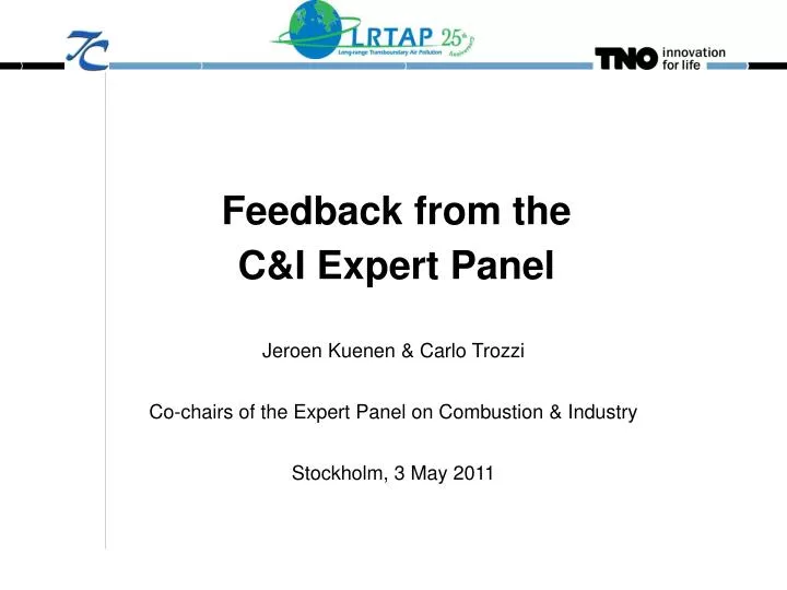 feedback from the c i expert panel