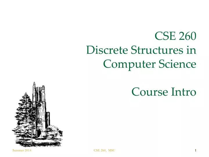 cse 260 discrete structures in computer science course intro