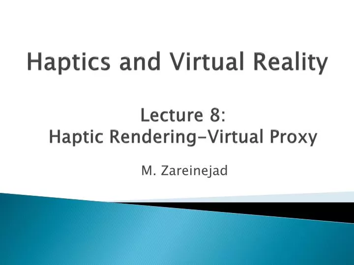 haptics and virtual reality