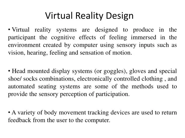 virtual reality design