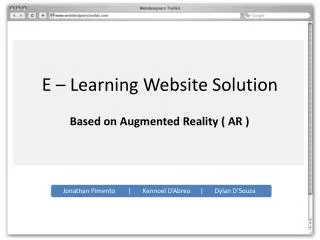 E – Learning Website Solution