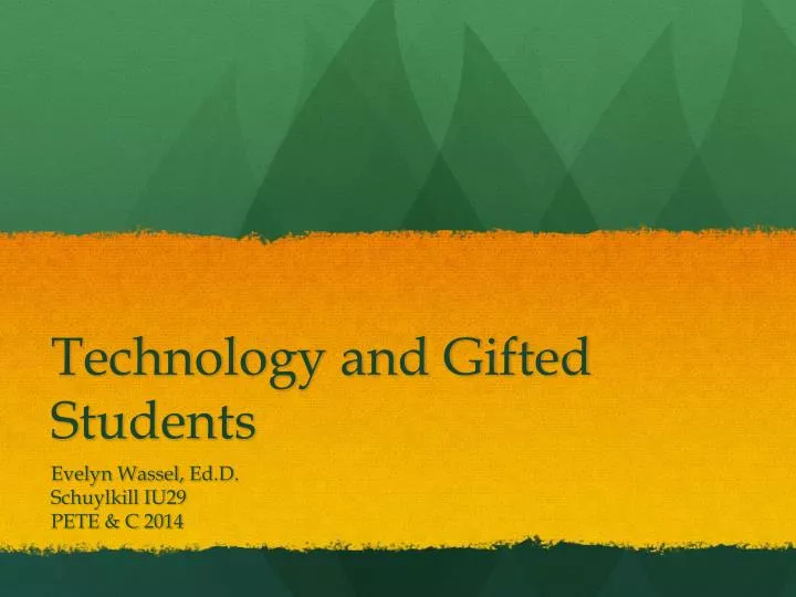 technology and gifted students