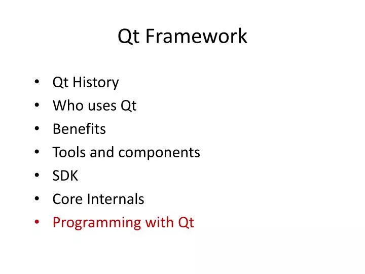 qt framework