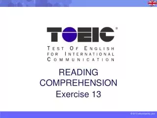 READING COMPREHENSION Exercise 13