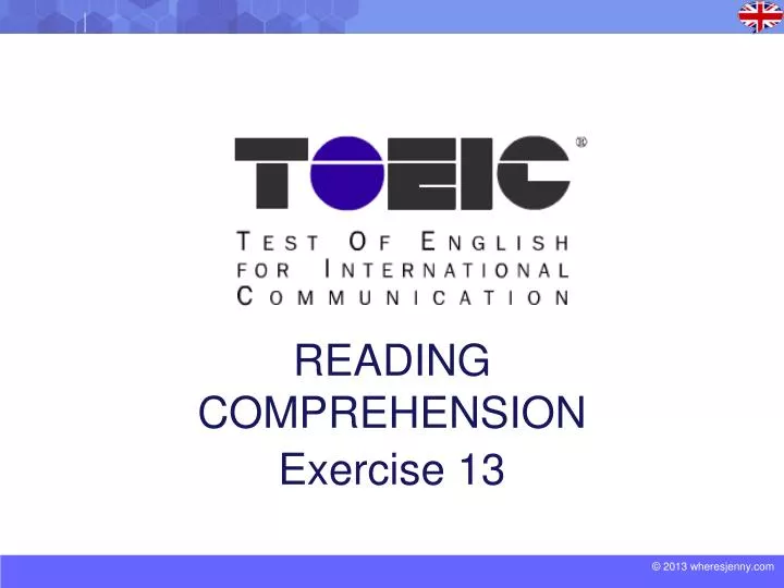 reading comprehension exercise 13