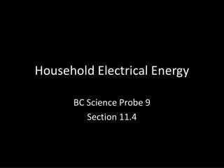 Household Electrical Energy