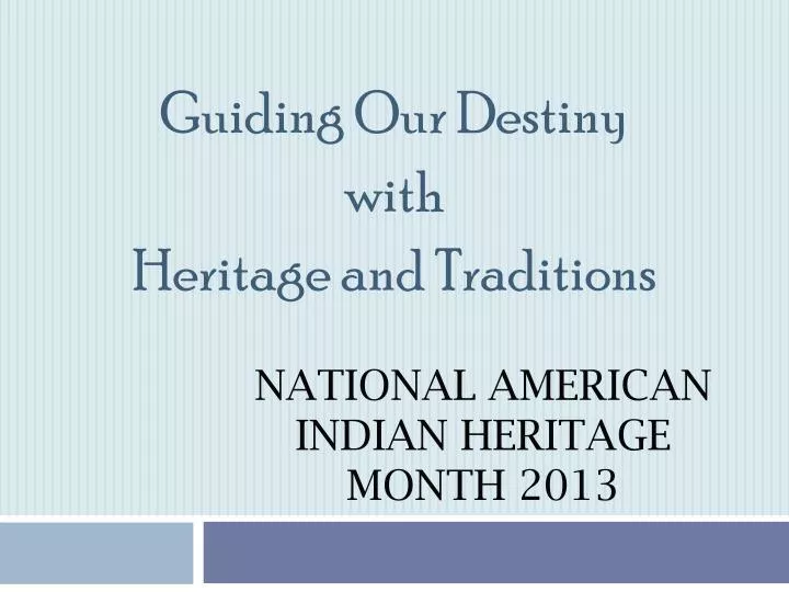 national american indian heritage month 2013