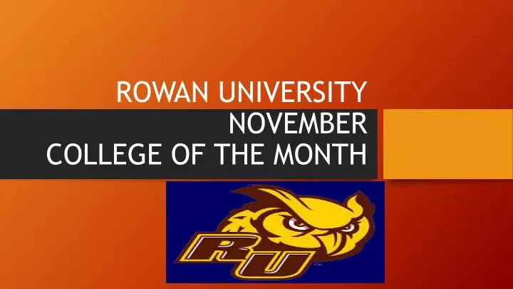 rowan university november college of the month