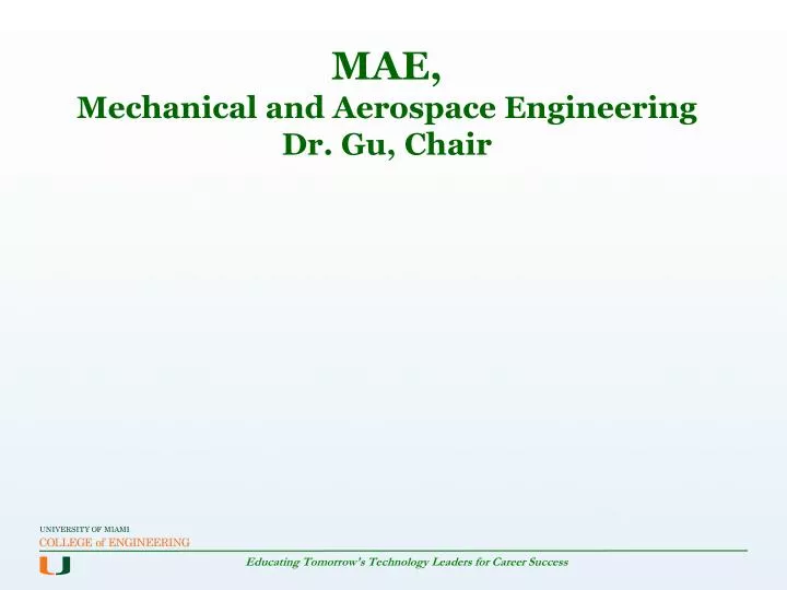 mae mechanical and aerospace engineering dr gu chair