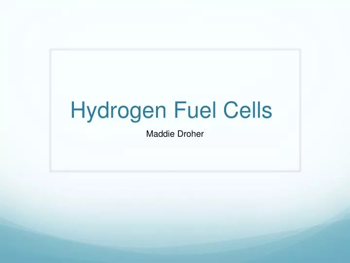 hydrogen fuel cells