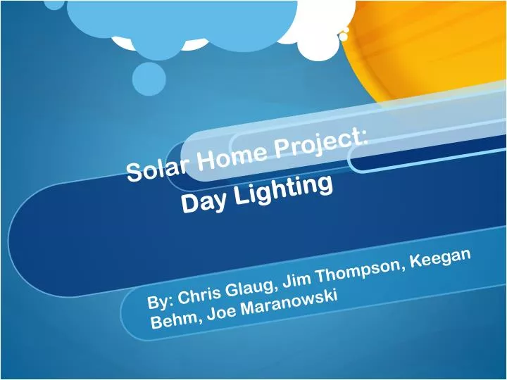 solar home project day lighting