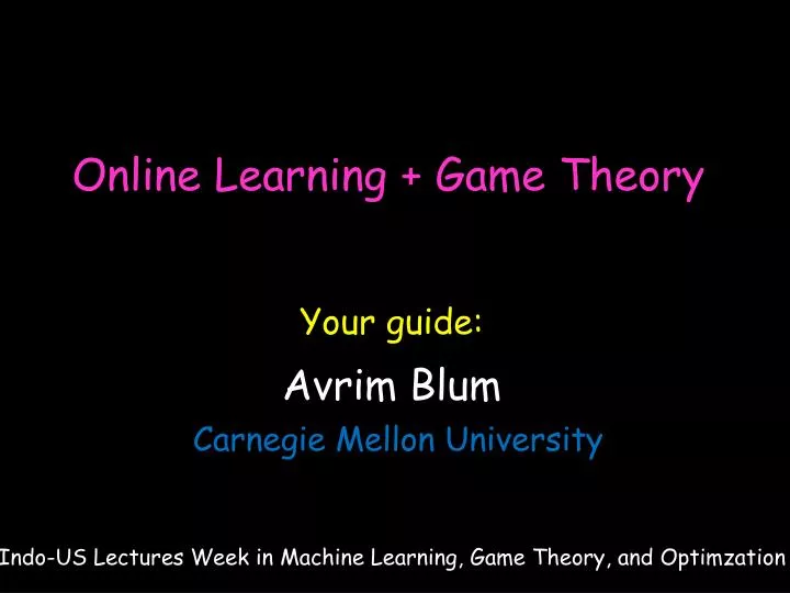 online learning game theory