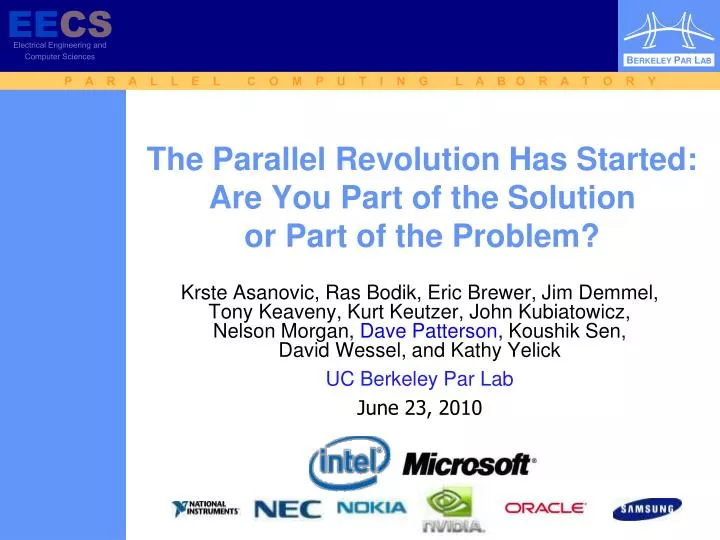 the parallel revolution has started are you part of the solution or part of the problem