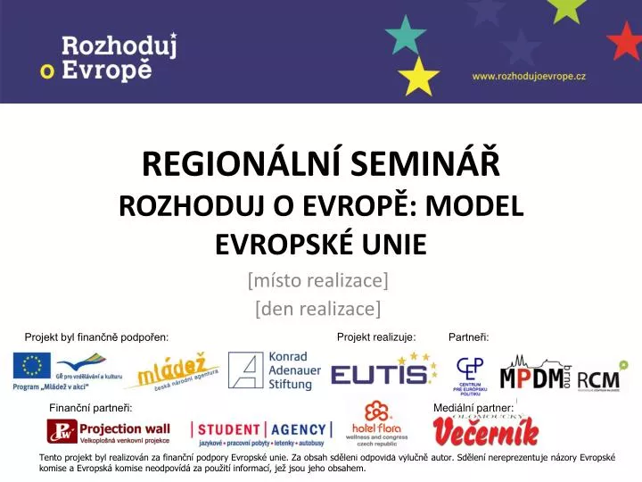 region ln semin rozhoduj o evrop model evropsk unie