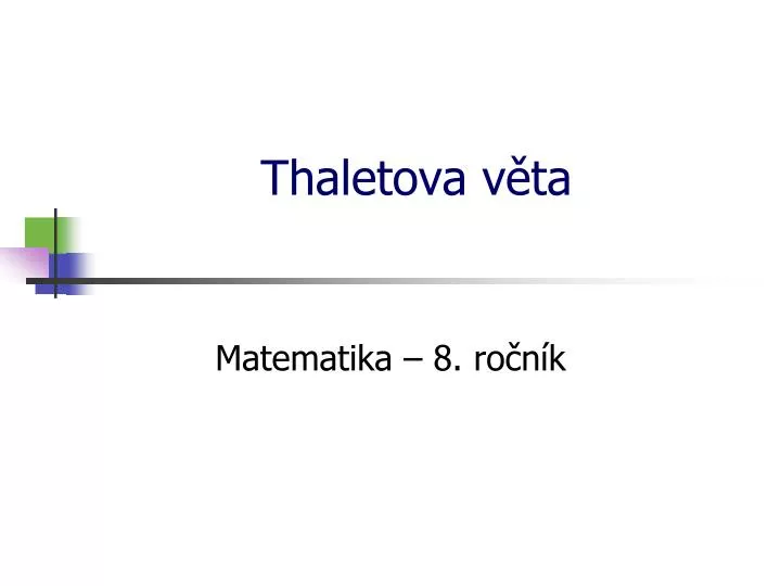 thaletova v ta