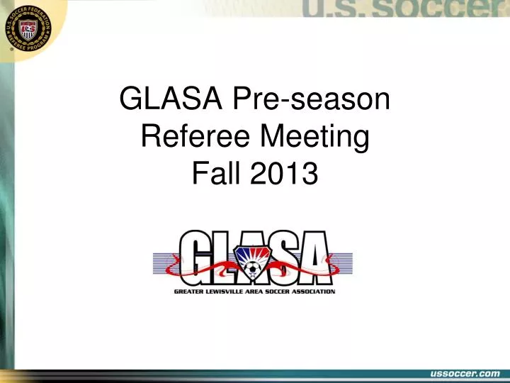 glasa pre season referee meeting fall 2013