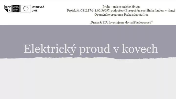 elektrick proud v kovech