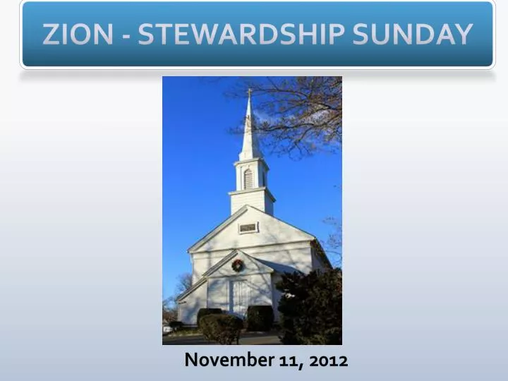 zion stewardship sunday