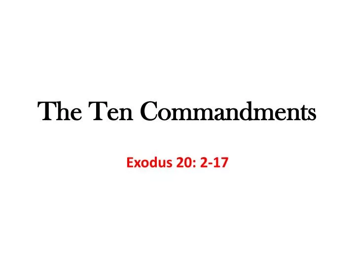 the ten commandments