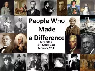 People Who Made a Difference