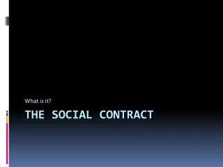 The Social Contract