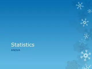 Statistics