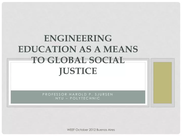 engineering education as a means to global social justice