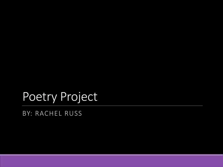 poetry project