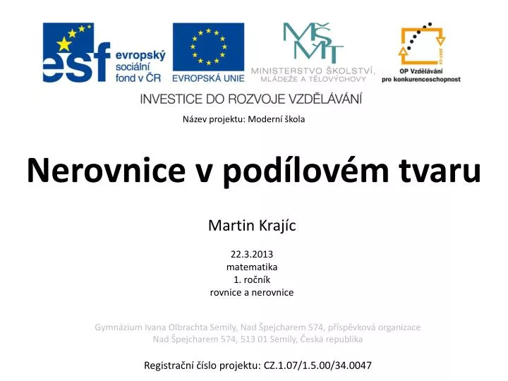 nerovnice v pod lov m tvaru