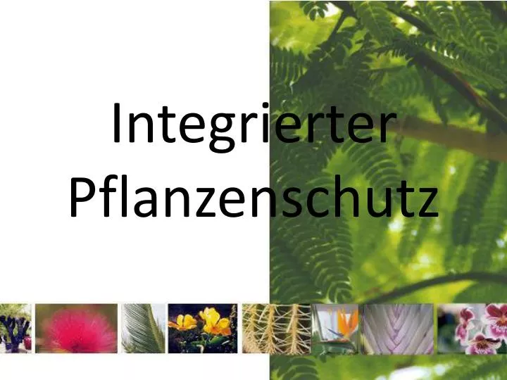 integrierter pflanzenschutz