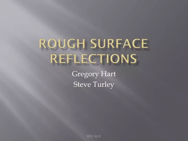 rough surface reflections