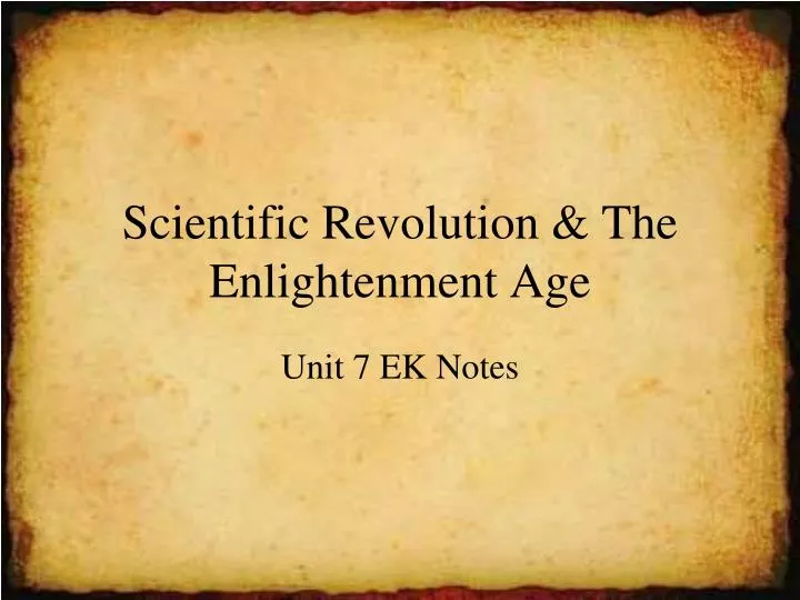 scientific revolution the enlightenment age