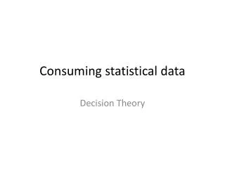 Consuming statistical data