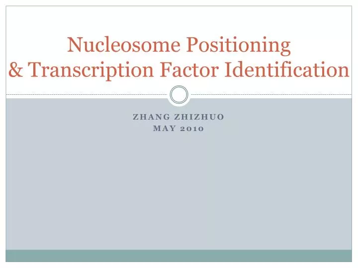 nucleosome positioning transcription factor identification