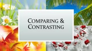 Comparing &amp; Contrasting