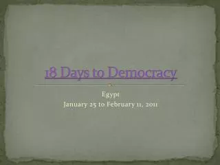 18 Days to Democracy