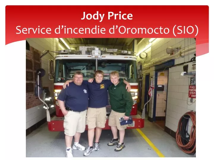jody price service d incendie d oromocto sio