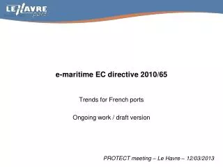e-maritime EC directive 2010/65